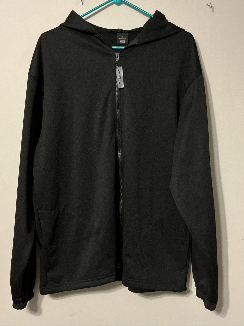 Made In USA Black Zip Up